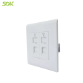 Populaire au Royaume-Uni RJ11 TEL Socket Outlets 2Gang